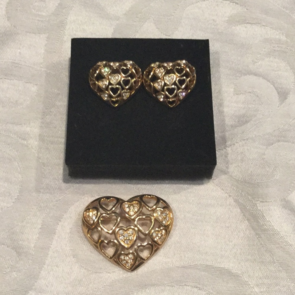 💜  Goldtone heart set